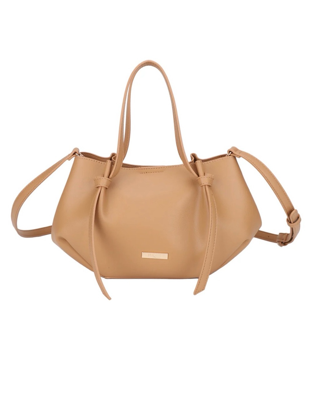 NEW Mali + Lili Lou-Lou Mini Tote Bag Beige Vegan Leather Capsule Minimalist